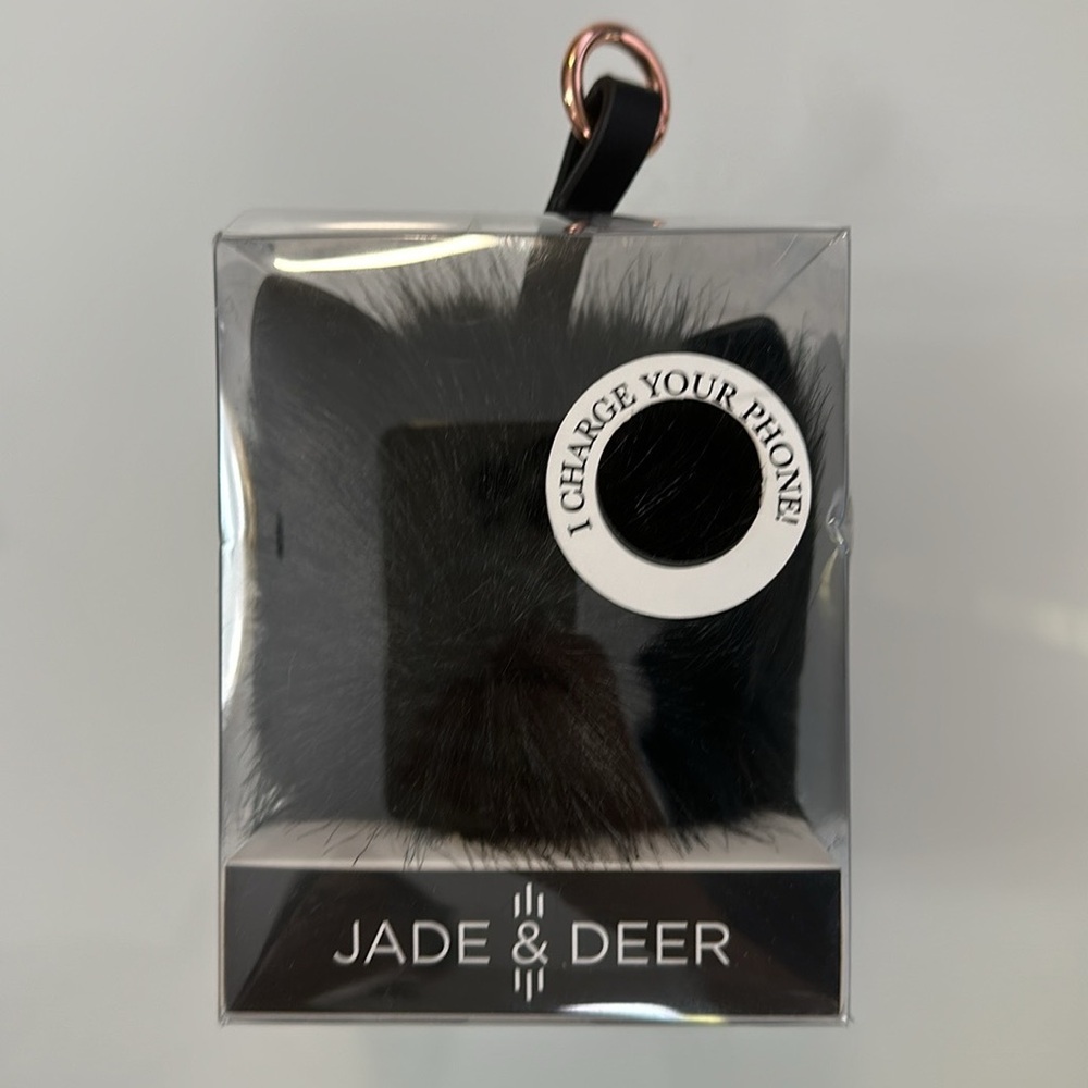 ✨Host Pick✨ Jade & Deer Cat Ear Pom Charging Bag Charm NWT
